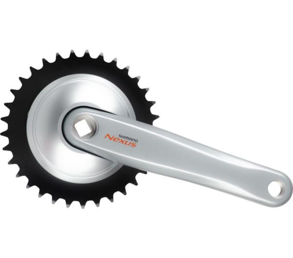 SHIMANO Kurbelgarnitur NEXUS FC-C6000 38 Z&auml;hne silber