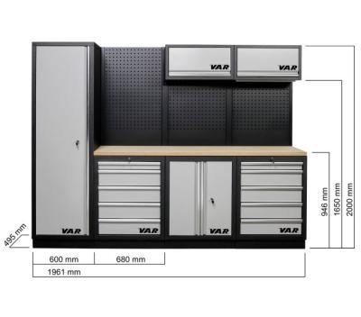 VAR Hochschrank MO-52201 600 x 458 x 2000 mm Produktbild 3