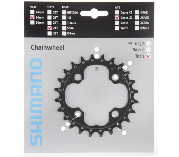 SHIMANO Kettenblatt SLX FC-M660-10 24 Z&auml;hne
