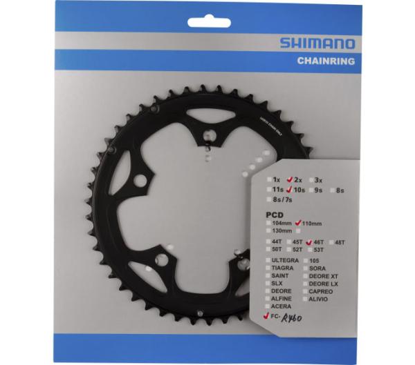 SHIMANO Kettenblatt FC-R460 46 Z&auml;hne Schwarz