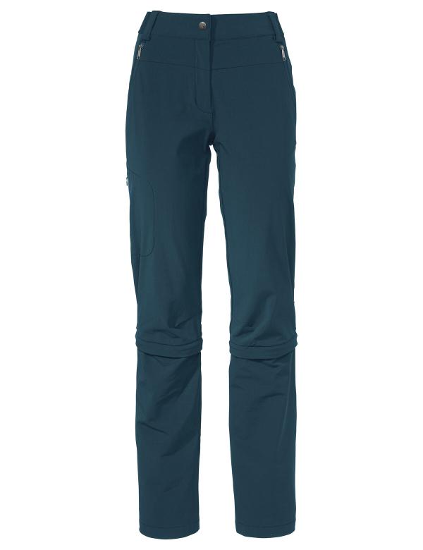 VAUDE Women's Farley Stretch Capri T-Zip Pants III dark sea Gr&ouml;&szlig; 42-Short