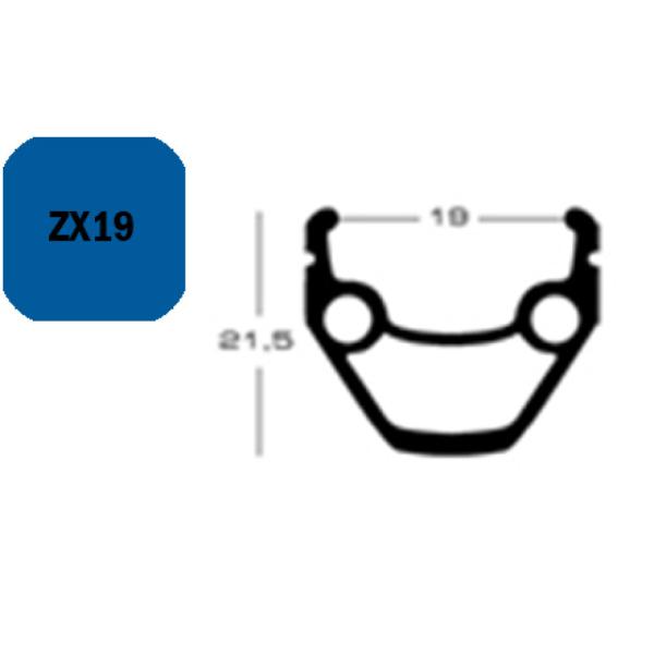 Exal FELGE ZX 19, 28" 36L SILB 19-622 VL:6,5MM DOPPELOESEN