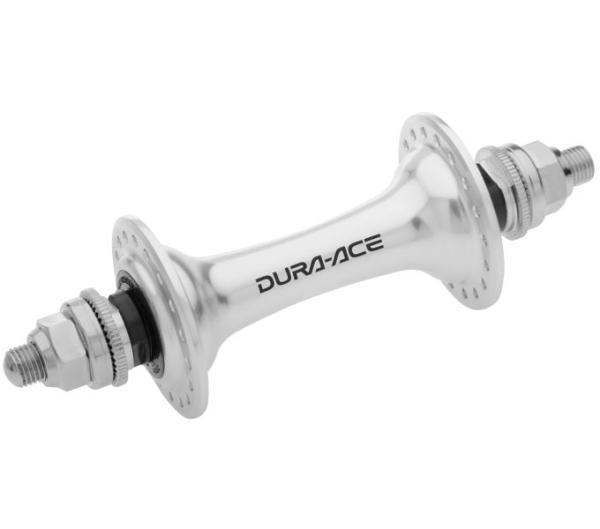 SHIMANO Vorderradnabe DURA-ACE TRACK HB-7710 28 Loch Vollachse m. Muttern Silber